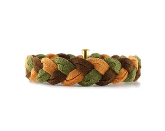 Braided Suede Bracelet: Fall Harvest Friendship Jewelry
