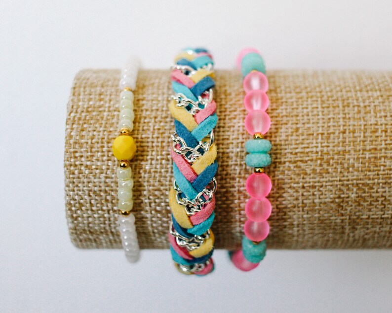 Opal Bracelet in Tropical Pink