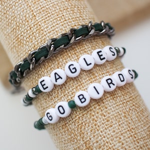Philadelphia Eagles | Football Bracelet | Eagles Football | Sports Team Bracelet | Game Day Bracelet