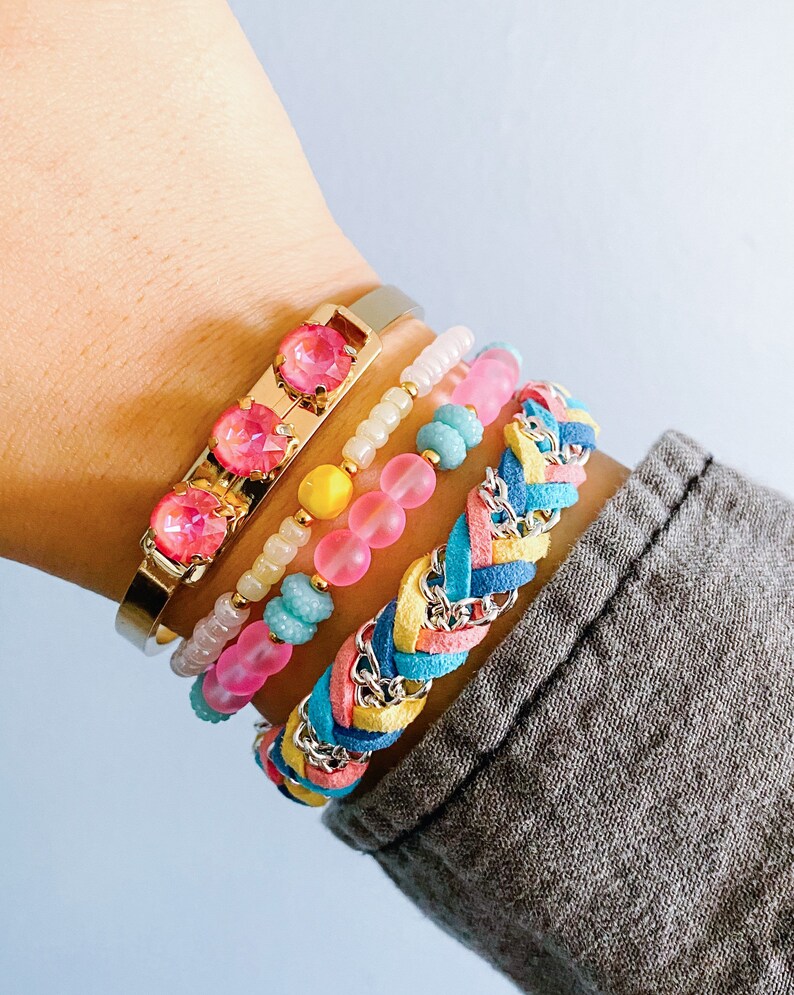 Opal Bracelet in Tropical Pink
