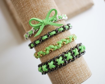 Lime Suede Bracelets