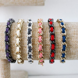 Create Your Own Combo - Wrap suede bracelet, colorful friendship bracelet, chain jewelry