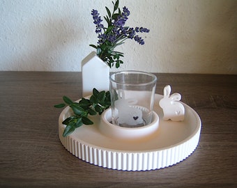 Candle Plate Candle Tray Tealight Holder Rabbit