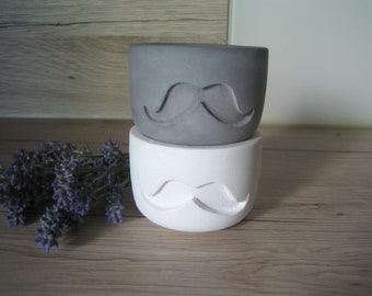 Egg cup moustache beard