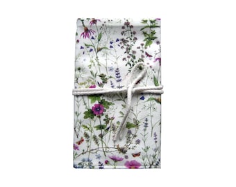 Knitting needle bag, knitting needle case, roll case, flowers