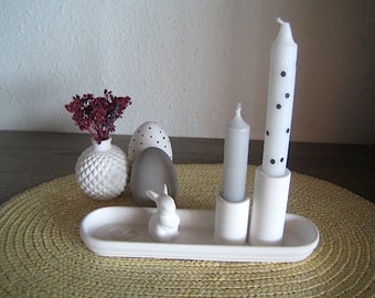 Candle Plate Candle Tray Candle Holder Deco Bunny Scandi
