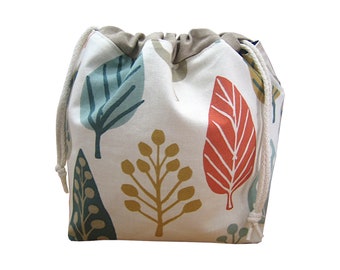Project bag project bag wool bag knitting bag trees colorful