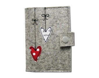 Business card case hearts