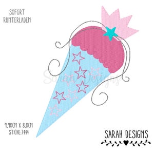 Embroidery file sugar cone 10x10 - school enrollment
