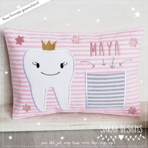 Embroidery file ITH Tooth Fairy Pillow 18x13