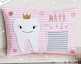 Embroidery file ITH Tooth Fairy Pillow 18x13