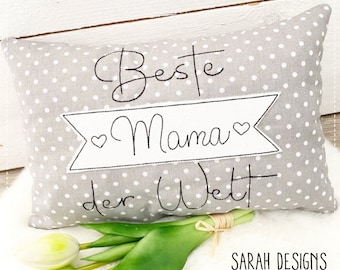 Borduurbestand ITH kussen mama - 30x20