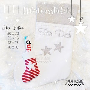 Embroidery file ALL sizes - XXL set - ITH Santa Claus boot including instructions
