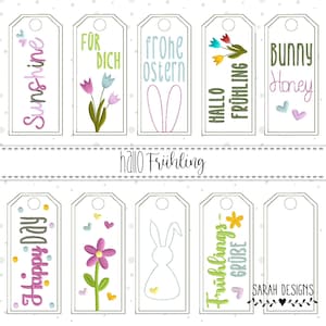 Embroidery file – Spring - 10 ITH pendants 10×10