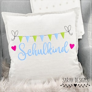 Stickdatei Schulkind - Wimpelkette 18x13