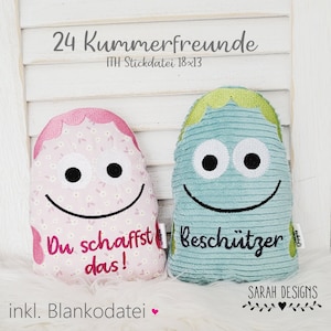 Embroidery file set of 25 including blank file Kummerfreunde 18x13