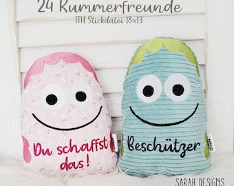 Embroidery file set of 25 including blank file Kummerfreunde 18x13
