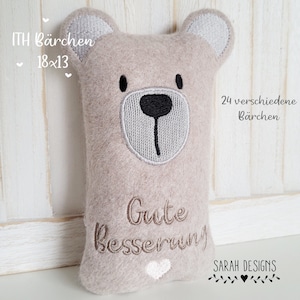 Embroidery file set of 24 ITH bears 18×13 including blank file