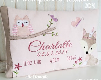 Embroidery file ITH complete cushion fox- 30x20