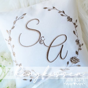 Embroidery file 18x13 - ITH ring cushion mon Petit