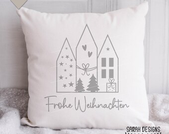 Christmas Houses Merry Christmas - svg,dxf