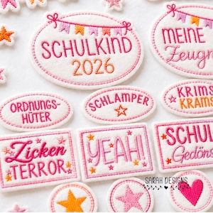 Stickdatei Schulkind 2026  Set | Einschulung Stickdateien | 15 Motive | Schultüte Start | Maschinenstickerei Bundle