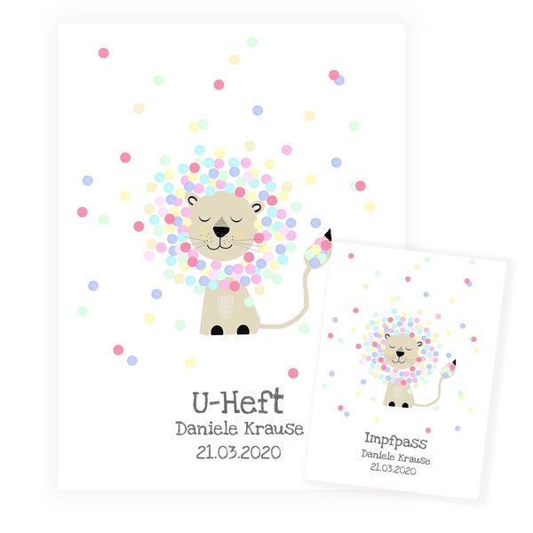 Set *U-booklet personalized, vaccination passport personalized, gift for birth