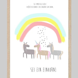 Cartel de los niños, foto de los niños, foto de la guardería, unicornio"Siempre seas tú mismo, excepto"