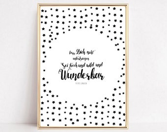 Poster, Print, Art Print "Don't let yourself be defeated"