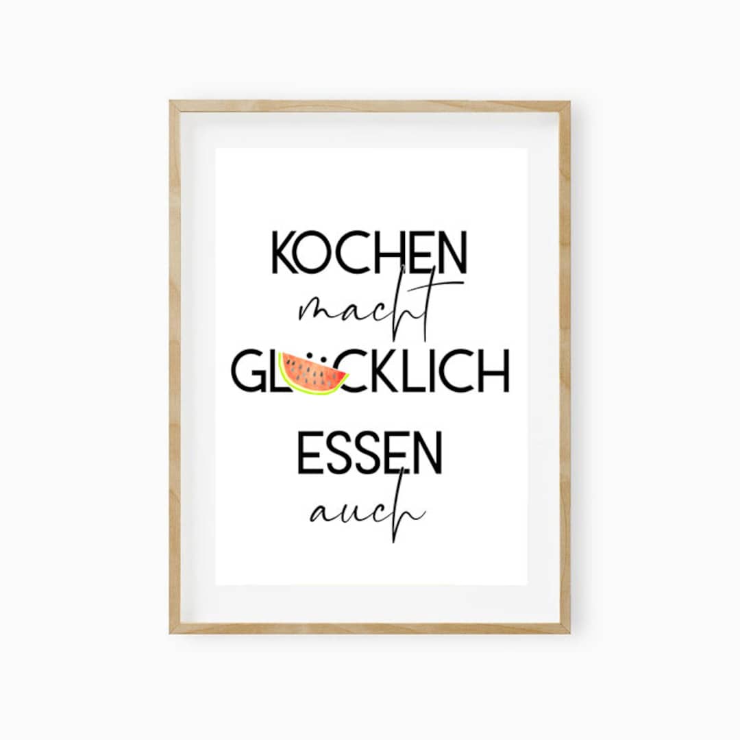 Poster Küche, Geschenk, Küche Spruch, Kochen Spruch" Kochen macht