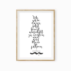Sea poster, A few days at the sea picture, Gift girlfriend, Art print sea love, Typo poster, I would be ready now
