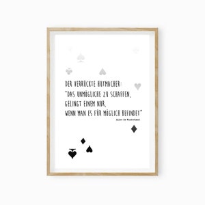 Art print, poster, Alice in Wonderland, &quot;To do the impossible&quot;