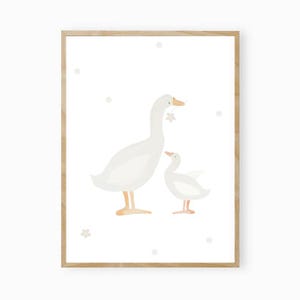 Goose poster, children's room poster goose, gift girl, gift boy, animal poster baby