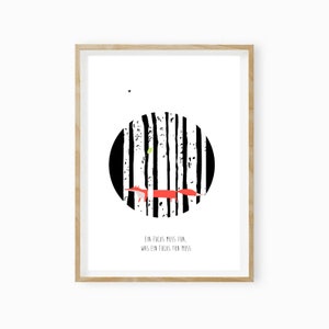 Poster vos, cadeau vriend, cadeau intrek "Een vos moet doen..."