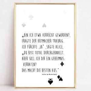 Art print, poster, Alice in Wonderland &quot;That makes the best&quot;