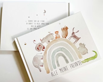 Libro de la amistad para niños de preescolar: álbum de recuerdos personalizado para la guardería, regalo de despedida, libro para completar para niñas y niños.