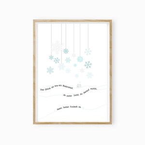 Illustration du livre "Les étoiles scintillent même dans la neige" cadeau petite amie, amour, Meike Werkmeister disant "Bonheur"