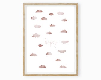 Children's room picture, children's room poster, happy child, gift baptism, gift birth