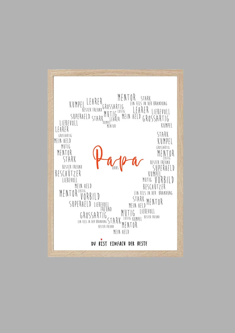 Poster, Print,Father's Day,Art Print Gift for Dadpersonalized image 1