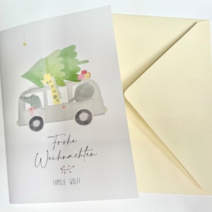 Personalized Christmas card, Christmas card gift, personalized card