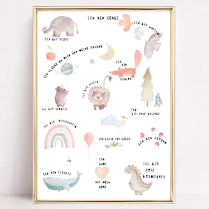 Motivational poster, encouragement poster, affirmation poster for children, baby gift &quot;You are enough&quot;