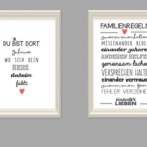 Art print, poster, gift for family Family Rules image 5