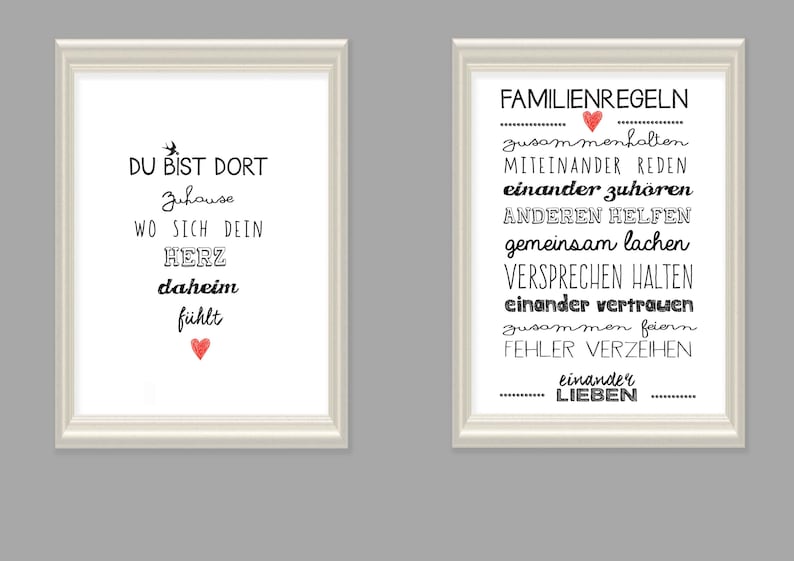 Art print, poster, gift for family Family Rules image 5