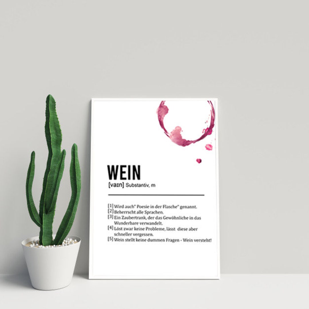 Wein Poster, Poster Küche , Wein Print, Geschenk Wein, Wein Spruch