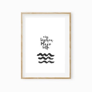 Sea, couple days at the sea picture, gift girlfriend, art print abstract, typo poster, a little bit of sea