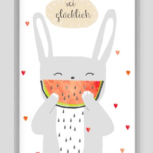 Cartel infantil, fotografía infantil, regalo, bautismo, nacimiento "Sé feliz"