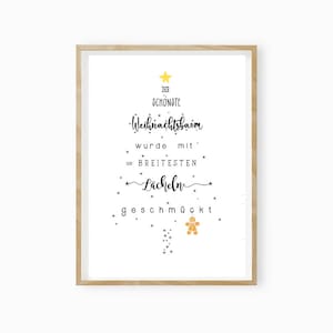 Book illustration &quot;Stars glitter in the snow too&quot;, gift for girlfriend, Meike Werkmeister book &quot;Christmas tree&quot;