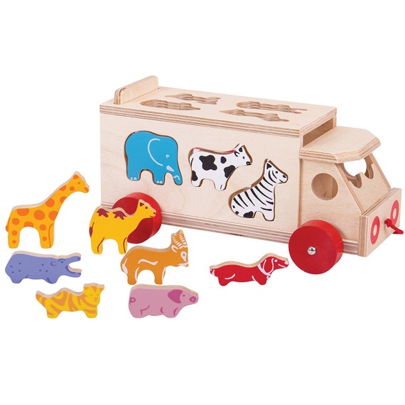 wooden animal shape sorter