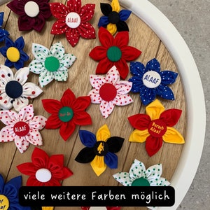 Karnevalsbrosche bunt gepunktet Blumenbrosche Accessoire für den Karneval Bild 5