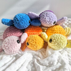 Turtle Plushies | Turtle Stuffies | Custom Made Turtle Plushies | Crocheted Turtles | Custom Color Crocheted Turtles | Amigurumi Turtles